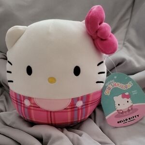 Hello Kitty Squishmallow Plush Toy - Pink and White